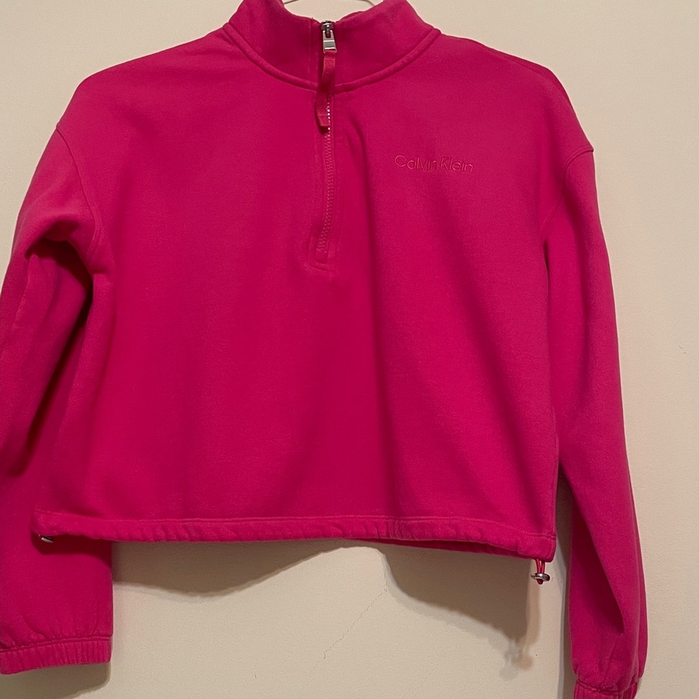 Calvin Klein Fuchsia Quarter-Zip Top
